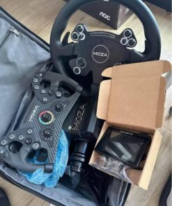 A complete combo to start your 12NM Sim-racing journey. MOZA R12 + KS wheel + CS V2 Wheel + Dash + Universal Mounting that is compatible with MOZA. Cable and Mounting screws included. All ready to use and in excellent condition.