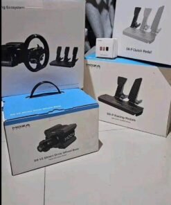 MOZA R9 V2 Bundle Set for sale now 1. Moza R9 V2 base 2. Moza ES Wheel 2. Moza SRP 3 Pedals + Perf Kit + 3D-printed pedal face