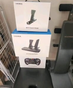Moza R9 wheelbase Moza Gs steering wheel Moza Sr-p pedals with clutch Moza wheelbase table clamp Still in perfect working condition and comes with the original boxes.